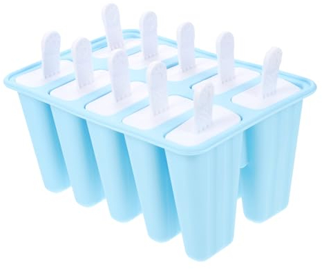 MAGICLULU Moldes de Silicona para Helado 10 Rejillas para Hacer Hielo a Prueba de Fugas Saludables Y Seguros para La Familia