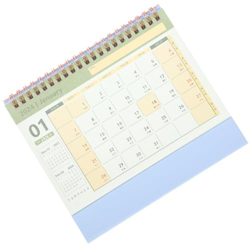 Gatuida Calendario De Escritorio: Mes Calendario De Escritorio Mensual Con Tapa De Pie 2024 Ver El Calendario De Calidad