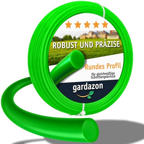 Gardazon Trimmerfaden (rundes Profil) - Freischneider Faden Universell - Mähfaden für Motorsense - Ersatzfaden für Rasentrimmer - Nylonfaden (2.4 mm)