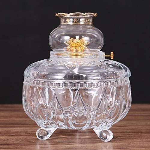 Öllampen, Kerosin-Öllampe, Vintage-Öllaterne for den Innenbereich, Kerzenständer-Laterne, antike dekorative Kerzenlaterne mit Hurrikan-Glas, Messingglas, altmodische Kerosinlampe (Farbe: Weiß) ( Color
