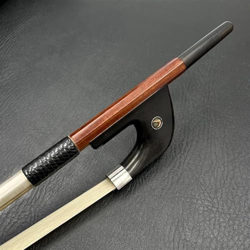 Musikinstrumente 1 Stücke Deutschland Stil Beruf Pernambuco Holz 3/4 Aufrecht Kontrabass Bogen Silber Hügel(White horsetail)