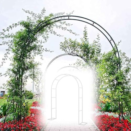 Großer Gartenbogen, 350 cm, extra breit, Torbogen für Kletterpflanzen, Stütze, weißer Hochzeitsbogen, Pergola, Rankgitter, Weinreben, Rosenbogen für Rosen, extra hoch, 2,3 m Höhe,