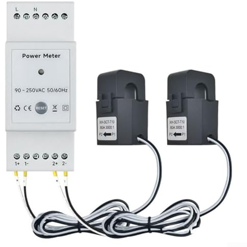 WiFi Meter für Energiemonitor, für Tuya für Smart Life WiFi Energiezähler Bidire für CTional 2-K Din Rail 80A für CT Power Monitore