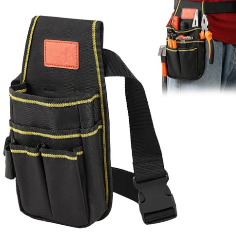 Werkzeugtasche gürtel,Werkzeuggürtel,600D Oxford Tuch Wasserdicht, mit 15 Lagerort Verstellbarem Werkzeug Organizer für Tischler Gärtner Dachdecker Handwerker Klempner Elektriker