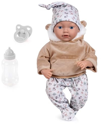 Bayer Design 93827AG Reborn babydocka, realistisk, napp, flaska, 38 cm