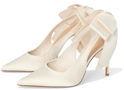 Steve Madden Women's Teacup Pump, Ivory Satin, 6