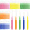 Yuio 50pcs Interdental Brushes, Brossettes Interdentaires, 5 Couleurs 5 Tailles Brosette Dentaires avec Couvercle, Brosse Interdentaire Portable, Brosse à Dents Nettoyante(0.6 0.7 0.8 1.2 1.5mm)