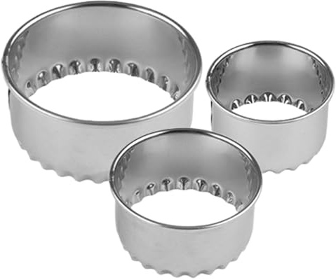 Runder Teigschneider, runde Schneider zum Backen | Edelstahl Donut Cutter Ring Formen,Wiederverwendbarer Briefmarken, Lebensmittelhandwerksvorräte für Kuchen und Fondant