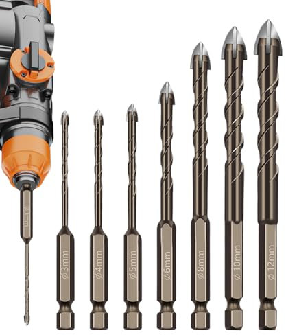 Juego De Brocas Para Metal, Juego de 7 Brocas de Perforación, Herramienta Duradera para Talleres de Carpintería Industrial Mantenimiento y Proyectos en Metal