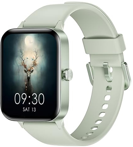 Montre connectées homme femme, 1.95 touch screen Smartwatch avec effectuer/répondre appels, suivi de fitness avec pression artérielle et moniteur de sommeil, 140+ step counter sport pour android ios