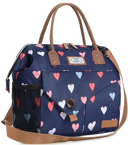 Lekespring Borsa Termica Porta Pranzo 16 Litri | Borsa Frigo Grande per Donna e Uomo,Ampia Aperta Impermeabile Borsetta Termica con Fodera Isolante,Lunch Bag per Ufficio Scuola Picnic Viaggio