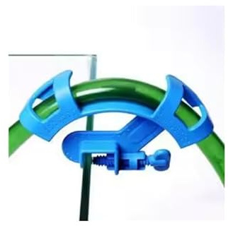 Marine Color Acryl Aquarium Schlauchhalter Clip für Luftschlauch CO2 Rohr und Wasserleitung – Einstellbare Tankhalterung Klammer für Aquarien Wartung und Wasserwechsel Unterstützung