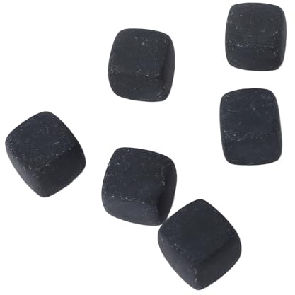 SUNGOOYUE Whiskey-Steine-Set, Verbessertes, Kühlsteine ​​für Whiskey, Gin, Wodka, Wasser, 6 Stück, Basalt