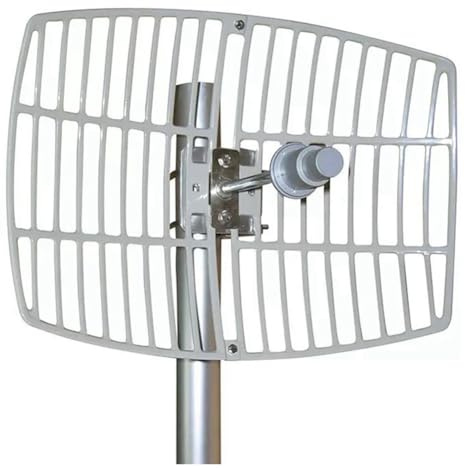 Mcnhbdgg Antena Parabólica de Rejilla de 5,8 GHz, 24 DBi, Conector N Hembra de Alta Ganancia para Módem y Router WiFi de Alcance.