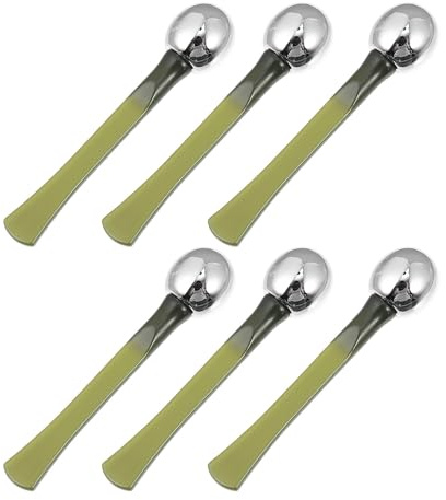 CATIEBYE 6 Stück Metall Augencreme Riegel Schönheitsstab für Augenmassage und Hautpflege Lindert Augenermüdung Kompakt und Tragbar für Make Up und Alltag