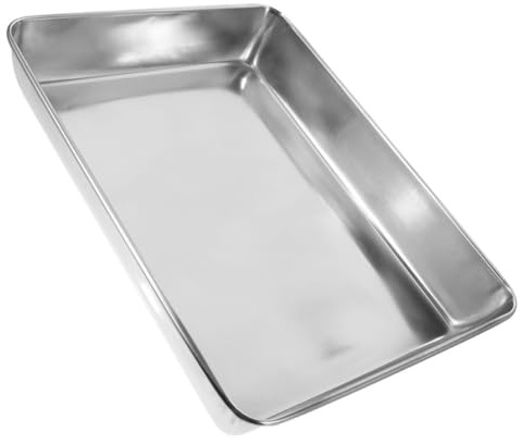 UKCOCO Bañera de Metal para Pájaros y Palomas Diseño Profundo de Acero Inoxidable, Bordes Lisos y Segura para Jaulas de Mascotas Pequeñas