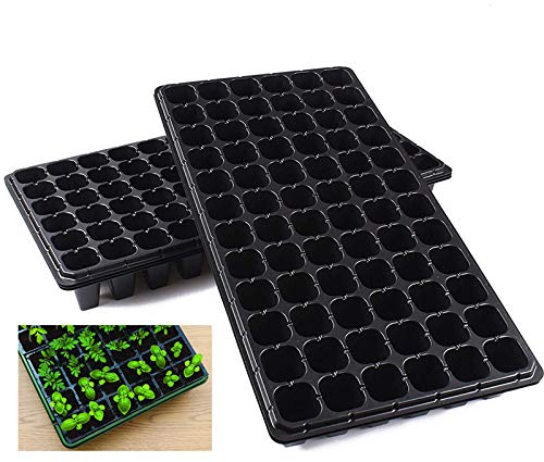 AIFUSI 10 Stück Saatgut-Starter-Set, 72 Zellen Sämlingschalen Gartenarbeit Keimung Kunststoff Tablett Kindergarten Töpfe Mini Anzucht Pflanze Grow Kit Plug Tray Startschalen für Sämling Keimung