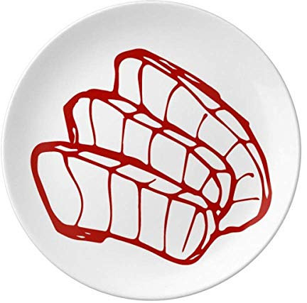 Piatto decorativo di taglio del pesce crudo affettato piatto di porcellana Salver Tableware Dinner Dish