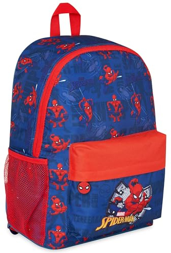 Marvel Spiderman Backpack for Kids Teenagers Avengers Rucksack School Bag Daypack Travel Bag for Days Out PE Sports Boys Gifts (Blue/Red)