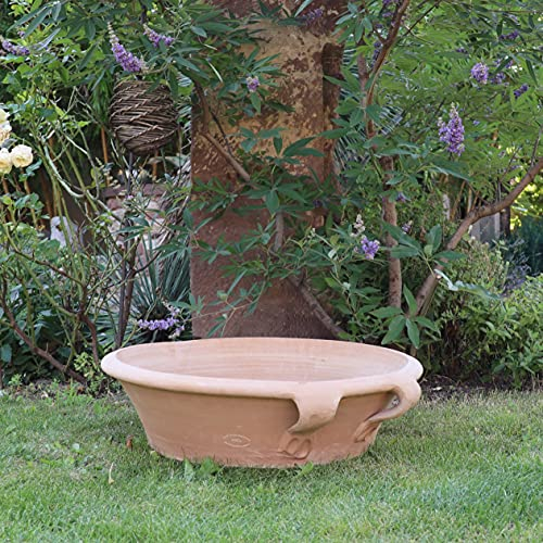 Pot de fleurs en céramique Palatina | Grand pot de fleurs en terre cuite | 50 cm | Pot de fleurs résistant à l'hiver | Pot de fleurs pour le jardin, l'étang extérieur Crocus 50