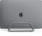 HumanCentric Vertical Laptop Stand Compatible With MacBook Pro and MacBook Air, Holder for Personal Computer Desk Stand, Aluminium, Exchangeable Inserts to Fit Different Device Models, Space Grey