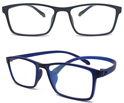 Mcoorn Lesebrille Blaulichtfilter Breit (2er pack), Flexibel Leicht mit Etui