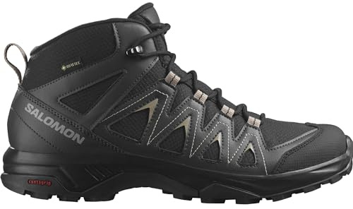 Salomon Herren X Braze Mid Gore-Tex Hiking Shoe, Black/Phantom/Vintage Khaki, 44 2/3 EU