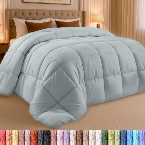 Utopia Bedding Queen Comforter, Duvet Insert, Light Grey, 88 x 88 Inches