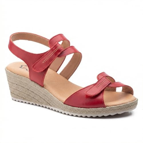NOESLOMISMO BY DILEMA Sandalias para Mujer de Cuña Cómodas con Cierre de Velcro Ajustable | Zapatos de Verano Ergonómicos para Caminar, Ciudad y Playa | Fabricadas en España