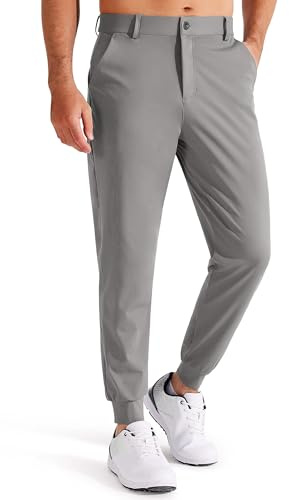 Libin Golfbyxor för män, joggingbyxor, kostymbyxor, sportbyxor, GRÅ, 3XL