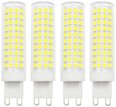 G9 Led Light Bulb 100W Halogen Equivalent Daylight White 10W 6000K 1000 Lumen AC 110v 120v Bedroom Lamp Pack of 4