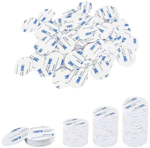 VIVIIHOO Almohadillas Adhesivas 3M - Almohadillas Adhesivas Extra Fuertes de Doble Cara con 100 Piezas en Color Blanco, Ideales para Paredes, Suelos, Puertas, plásticos, Vidrio y Metal.