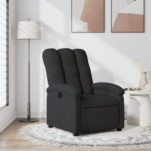 ZEYUAN Relaxsessel Schwarz Stoff, Relaxsessel, Fernsehsessel, Kinosessel, Gaming Couch - 371729