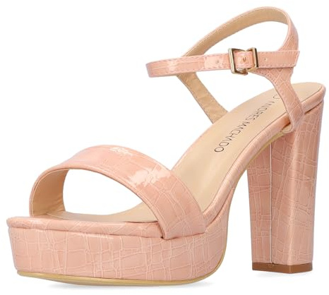 Andrés Machado - Am 5732 - Sandalias de Verano de Tacón Alto y Plataforma – Calzado de Mujer - con Hebilla Metálica - Destalonadas -Tallas Pequeñas y Grandes – 32/35-42/45