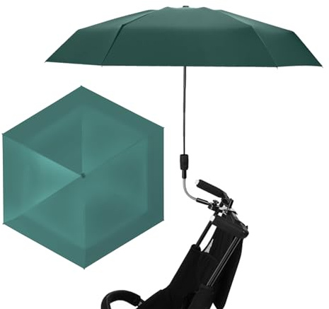 JYCRA Ombrello da 90 Cm Con Morsetto per Sedia, Regolabile e Impermeabile per Sdraio, Rotelle, Passeggino, Campeggio (#2)