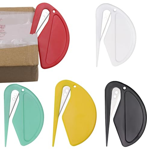 Lesunbak 5 Stück Brieföffner, Briefumschlagschneider, Letter Opener Für Paket Papier Brief Envelop Öffnungs Haarbänder Cutter
