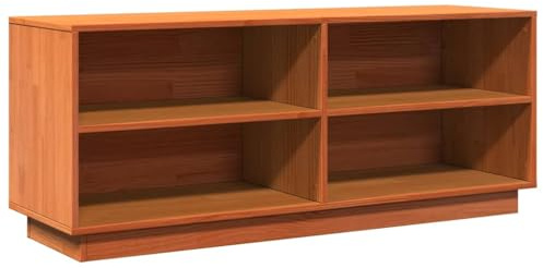 vidaXL Schuhschrank Wachsbraun 110x34x45 cm Massivholz Kiefer