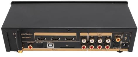 Décodeur de Son Surround 5.1, 192 KHz 32 Bits, Prend en L'interface Multimédia 4K HD, Système AV Analogique Numérique USB Coaxial Optique Arc avec Récepteur 5.0, pour