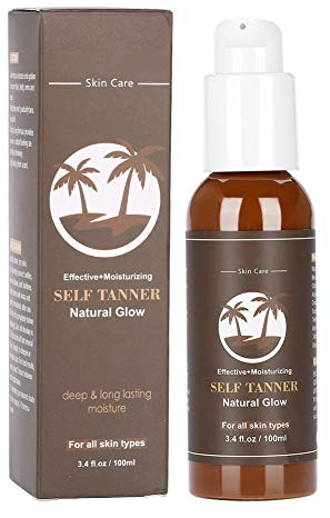 Lozione Abbronzante Senza Sole, 100 Ml Crema Autoabbronzante Crema Idratante Accelerante Abbronzatura per Lettino Crema Corpo Abbronzante Veloce per Viaggi Spiaggia Casa Donna Uomo