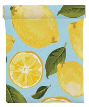 Citron Jaune Les Arts, Sac de Rangement pour Femmes, Portefeuille supérieur à Presser, Petit Porte-Monnaie, Pochette de Changement