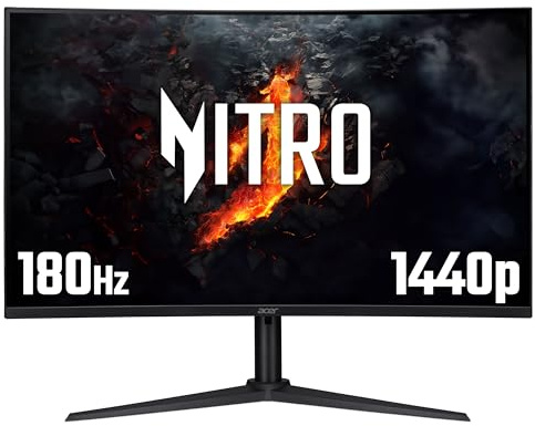 Acer Xz322quv3 Monitor Pc 80 Cm [31.5] 2560 X 1440 Pixel Quad Hd Led Nero (80cm 31.5 Inch Curved 1500r Qhd 180hz 16:9 1ms[vrb] 400nits 2xhdmi Dp Mm A