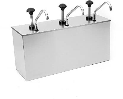 Dispenser per salsa con uscita per salsa a 3 teste Dispenser per salsa in acciaio inossidabile da 12 litri Dispenser per senape Ketchup Dispenser per salsa di senape Dispenser per salsa di soia Acet