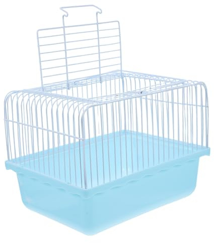 TOBBOMEY Transportbox für Kleintiere Tragbarer Vogel-reisekäfig für Unzertrennliche Sittiche Nymphensittiche und Einfach Zu Reinigender Käfig Aus Abs-Kunststoff
