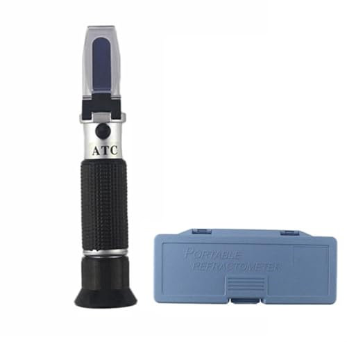 NGBFF Refraktometer, 4 in 1 ATC Refraktometer Frostschutzmittel Kühlmittel Tester Motor Flüssigkeit Propylen Ethylen Glykol Detektor Auto Sauber Batterie Test,für Zuhause