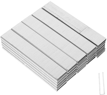 NUOBESTY Agrafes en U en Fer Galvanisé pour Bois et Plastique, Compatibles Cloueuse, Usage Menuiserie et Fabrication de Meubles, Argenté