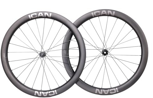 ICAN G40/G50 1320 g/1375 g Carbon Gravel Bike Disc Laufradsatz 700C Hakenfelgen 25 mm Innenbreite 36T Ratschennabe (Kompatibel mit XDR 12-Fach, G50)