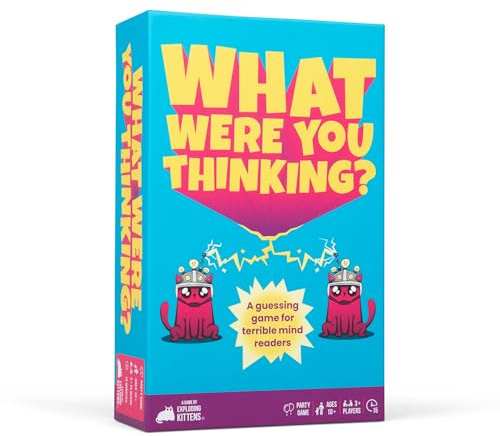 Exploding Kittens - What Were You Thinking? A Hilarious Guessing Board Game - Party Game for Ages 10 and up - Great for Adults, Teens, and Kids - A Game for 3 Players or More