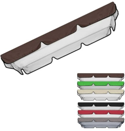 Toldo de repuesto universal para columpio Hollywood de 2 a 3 asientos, jardín con protección UV (marrón, 164 x 114 cm)