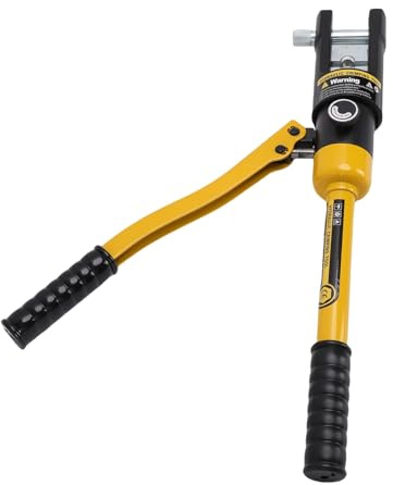 Luocute 16 Tons Hydraulic Wire Crimping Tool Battery Cable Lug Terminal Crimper with 11 Pairs of Dies, 16 AWG to 300 Hydraulic Cable Lug Crimper