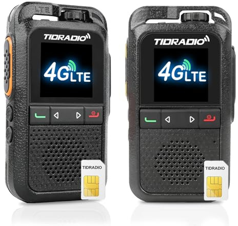 TIDRADIO Unlimited Range Rapid Walkie Talkies 6000+Miles,4G LTE Long Range PoC with SIM Cards,Nationwide PPT Two-Way Radios, Global Long Distance Radios for Family,Logistics,Construction site,TD-G100